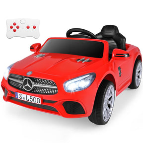 12V Kids Ride On Car, Licensed Mercedes-Benz SL500 Electric Vehicle with Remote Control, Spring Suspension, LED Lights & Music for Boys Girls