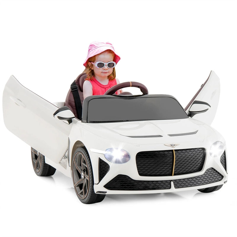 12V Licensed Bentley Bacalar Battery Kids Ride-on Toy Car with Remote Control, Scissor Doors, Lights & Sound Effects