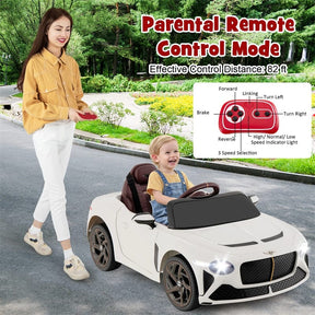 12V Licensed Bentley Bacalar Battery Kids Ride-on Toy Car with Remote Control, Scissor Doors, Lights & Sound Effects