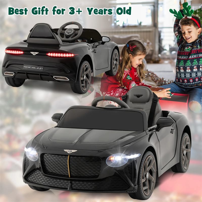 12V Licensed Bentley Bacalar Battery Kids Ride-on Toy Car with Remote Control, Scissor Doors, Lights & Sound Effects