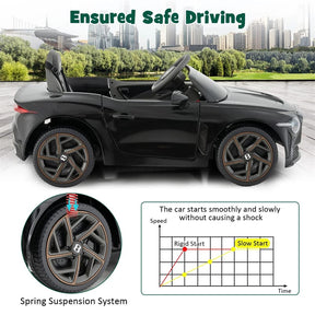 12V Licensed Bentley Bacalar Battery Kids Ride-on Toy Car with Remote Control, Scissor Doors, Lights & Sound Effects