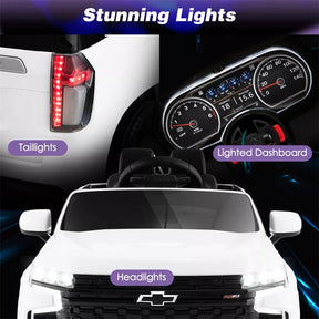 Licensed Chevrolet Tahoe Kids Ride On Car 12V Battery Powered Electric Truck SUV RC Vehicle with Light & Music