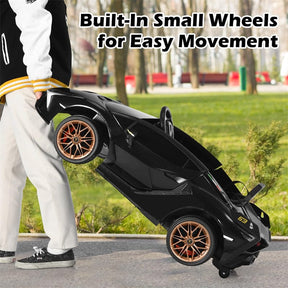 12V Licensed Lamborghini Sian FKP 37 Kids Ride-On Car with Remote, Electric Toy Roadster Carbon Fiber Textured for Toddler