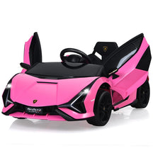 12V Licensed Lamborghini Sian FKP 37 Kids Ride-On Car with Remote, Electric Toy Roadster Carbon Fiber Textured for Toddler