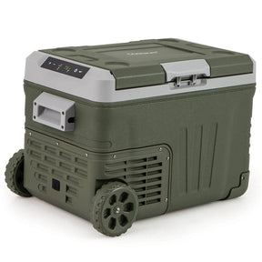 12/24V Portable Car Refrigerator, 37/53QT Car Fridge Freezer Electric Cooler with Wheels & -4℉~68℉ Adjustable Range for Camping RV Travel