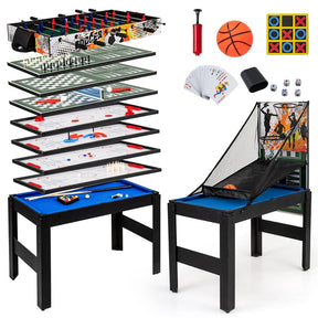 14-in-1 Multi Game Table, 48" Combo Game Table with Hockey, Foosball, Pool, Table Tennis, Basketball, Bowling for Kids Adults, Home Arcade, Game Room