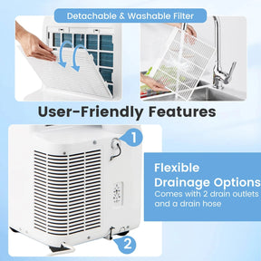 14000 BTU Inverter Portable Air Conditioner, WiFi Smart 3-in-1 AC Unit with Dehumidifier & Fan, App/Voice Control, Window Kit for 650 Sq. Ft Rooms