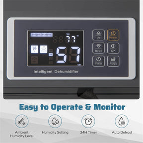 154 Pints Commercial Dehumidifier with Pump & Drain Hose, Heavy Duty Portable Industrial for Home Basements Job Sites