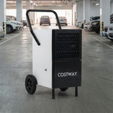 189 Pints Commercial Dehumidifier, 7,500 Sq.Ft Industrial Dehumidifier with Pump, 3.3Ft Drain Hose & Wheels for Basement, Warehouse, Job Sites