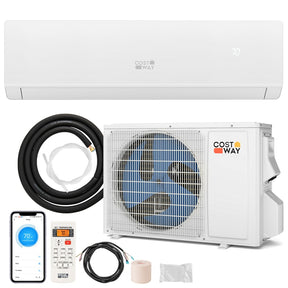 Energy Star Certified 18000 BTU 25 SEER2 Mini Split Air Conditioner with Heat Pump, 208-230V WiFi Enabled Ductless Inverter AC Unit Works with Alexa