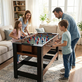 2-in-1 Swivel Game Table, 54 Inch Full Size Foosball & Pool Combo Table with All Accessories, Indoor Arcade Table for Home Game Room & Adults