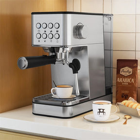 20 Bar Espresso Machine, Compact Stainless Steel Coffee Maker with Milk Frother, 57oz Water Tank & Hot Water for Latte, Cappuccino & Cold Brew