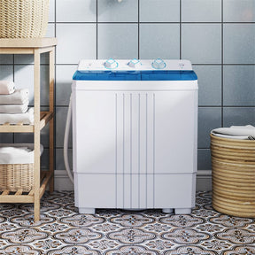 20 LBS 2-in-1 Portable Washing Machine, Twin Tub Top Load Washer Dryer Combo for RV Dorm Apartment