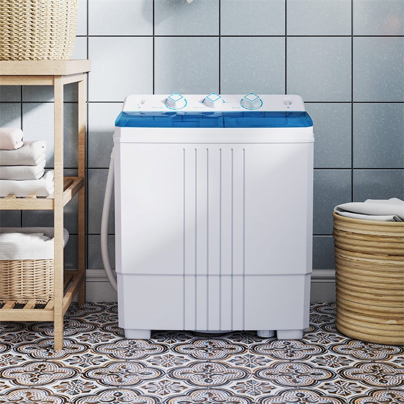 20 LBS 2-in-1 Portable Washing Machine, Twin Tub Top Load Washer Dryer Combo for RV Dorm Apartment