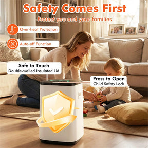 23L Large Towel Warmer Bucket, Hot Towel Heater with LED Light, Rapid Heating, 24H Delay Timer, 20/40/60min Heating Time, 4 Hooks for Oversized Towels