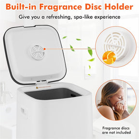 23L Large Towel Warmer Bucket, Hot Towel Heater with LED Light, Rapid Heating, 24H Delay Timer, 20/40/60min Heating Time, 4 Hooks for Oversized Towels