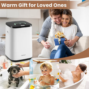 23L Large Towel Warmer Bucket, Hot Towel Heater with LED Light, Rapid Heating, 24H Delay Timer, 20/40/60min Heating Time, 4 Hooks for Oversized Towels