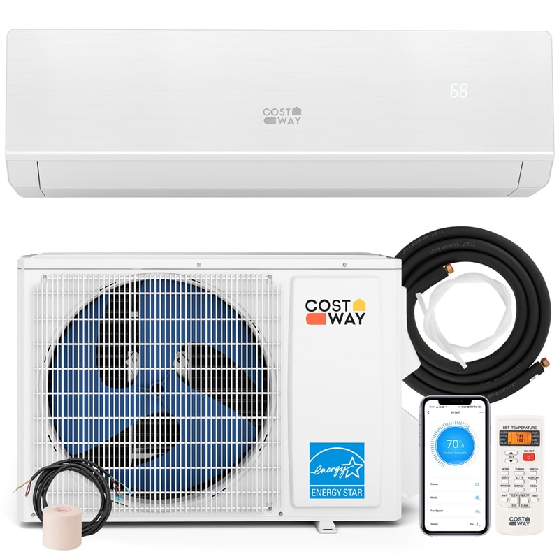 24000 BTU 25 SEER2 WiFi Ductless Mini Split Air Conditioner & Heater, Energy Star Certified 2 Ton 208-230V Inverter Heat Pump for 1500 Sq.Ft Rooms