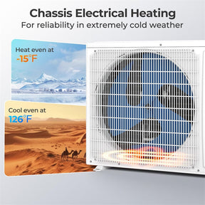 24000 BTU 25 SEER2 WiFi Ductless Mini Split Air Conditioner & Heater, Energy Star Certified 2 Ton 208-230V Inverter Heat Pump for 1500 Sq.Ft Rooms
