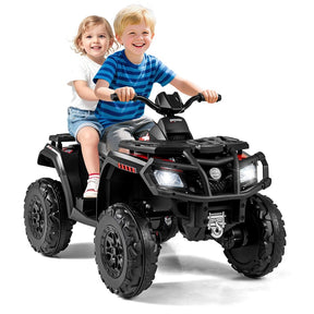24V 2-Seater Kids ATV with 4 Motors, Soft Start, Spring Suspension & LED Lights, Electric 4 Wheeler Quad Ride On Toy for Boys Girls Ages 3-8