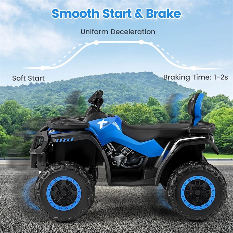 24V 2-Seater Kids ATV with 4 Motors, Soft Start, Spring Suspension & LED Lights, Electric 4 Wheeler Quad Ride On Toy for Boys Girls Ages 3-8