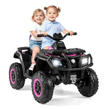 24V 2-Seater Kids ATV with 4 Motors, Soft Start, Spring Suspension & LED Lights, Electric 4 Wheeler Quad Ride On Toy for Boys Girls Ages 3-8