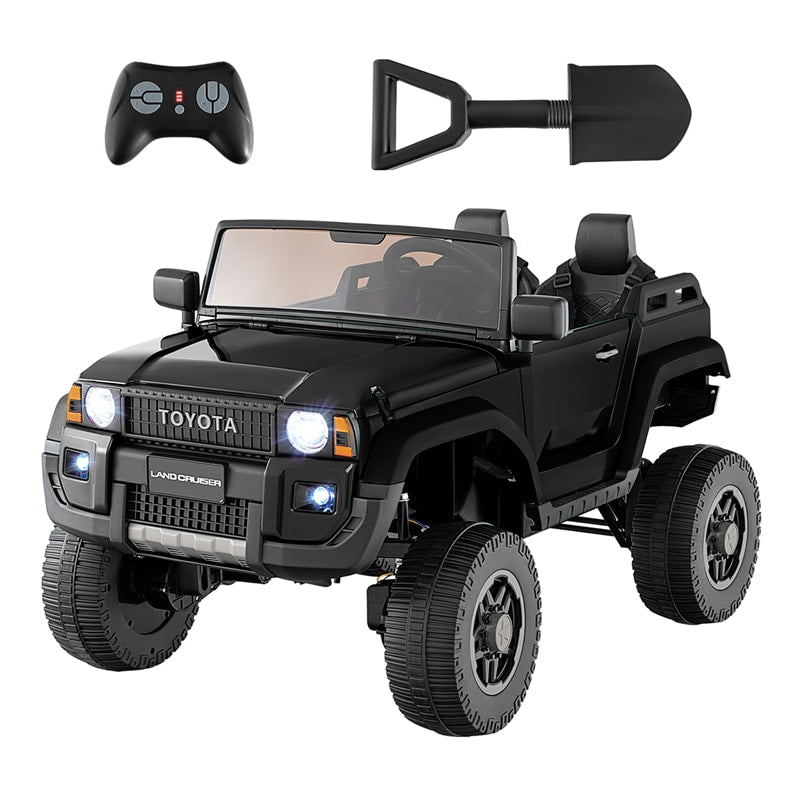 24V 2-Seater Ride on Car, Licensed Toyota LC250 Electric Ride-On Truck with Remote, 4WD/2WD Switchable & Spring Suspension for Kids Ages 3+