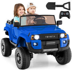 24V 2-Seater Ride on Car, Licensed Toyota LC250 Electric Ride-On Truck with Remote, 4WD/2WD Switchable & Spring Suspension for Kids Ages 3+