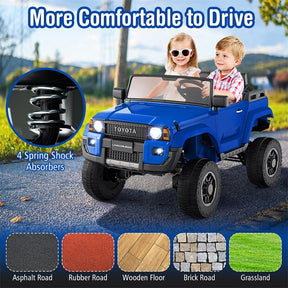 24V 2-Seater Ride on Car, Licensed Toyota LC250 Electric Ride-On Truck with Remote, 4WD/2WD Switchable & Spring Suspension for Kids Ages 3+