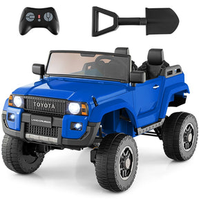 24V 2-Seater Ride on Car, Licensed Toyota LC250 Electric Ride-On Truck with Remote, 4WD/2WD Switchable & Spring Suspension for Kids Ages 3+