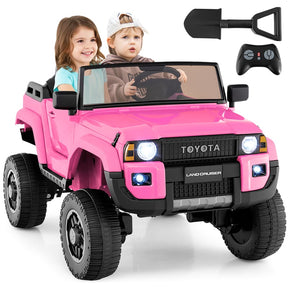 24V 2-Seater Ride on Car, Licensed Toyota LC250 Electric Ride-On Truck with Remote, 4WD/2WD Switchable & Spring Suspension for Kids Ages 3+