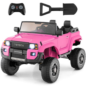 24V 2-Seater Ride on Car, Licensed Toyota LC250 Electric Ride-On Truck with Remote, 4WD/2WD Switchable & Spring Suspension for Kids Ages 3+