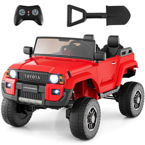 24V 2-Seater Ride on Car, Licensed Toyota LC250 Electric Ride-On Truck with Remote, 4WD/2WD Switchable & Spring Suspension for Kids Ages 3+