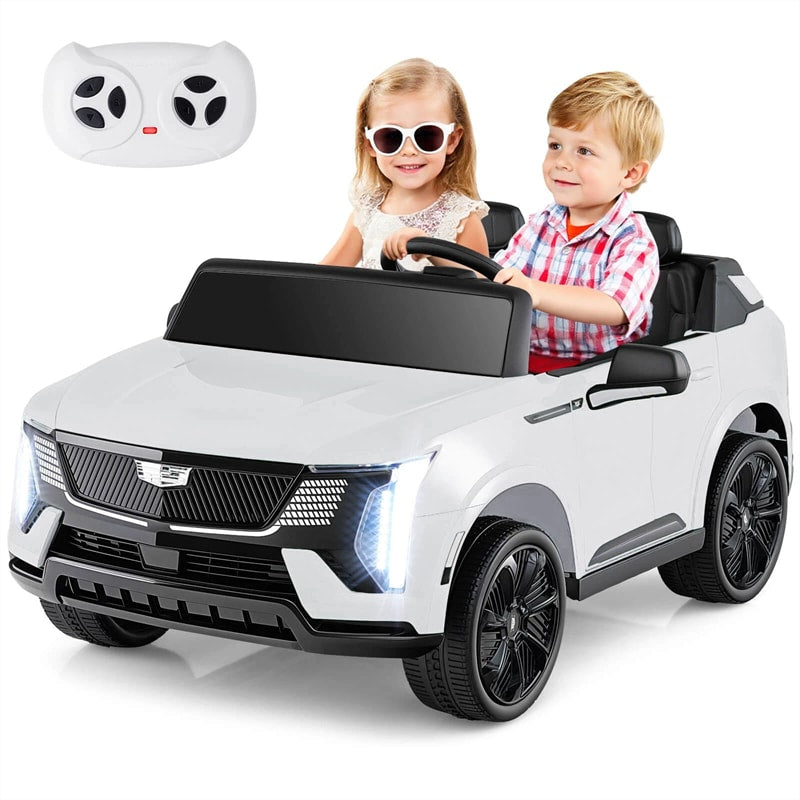 24V 2-Seater Ride-On Truck, Licensed Cadillac Kids Electric Car with Remote Control, 3 Speeds, LED Lights & Spring Suspension for Ages 3+