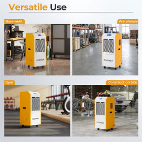 290 Pints Commercial Dehumidifier, 9000 Sq.Ft Industrial Dehumidifier with Pump, Drain Hose, 24H Timer & Wheels for Basement, Warehouse, Job Sites
