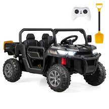 2-Seater Kids Ride On UTV, 12V Battery Powered Electric Toy Car with Remote Control, Dump Bed & Extra Shovel