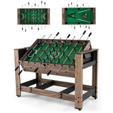 2-in-1 48" Swivel Multi Game Table, Foosball & Billiards Combo Table, Space-Saving Indoor Arcade Table for Kids/Adults, Game Room, Party