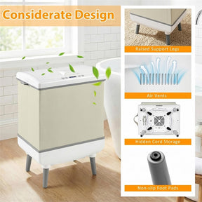 35L Large Towel Warmer Bucket for Bathroom, Foldable Blanket Warmer with Heat/Dry Modes, 24H Timer, Child Lock, Fits 3 Oversized 45"x70" Towels