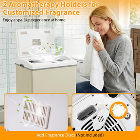 35L Large Towel Warmer Bucket for Bathroom, Foldable Blanket Warmer with Heat/Dry Modes, 24H Timer, Child Lock, Fits 3 Oversized 45"x70" Towels