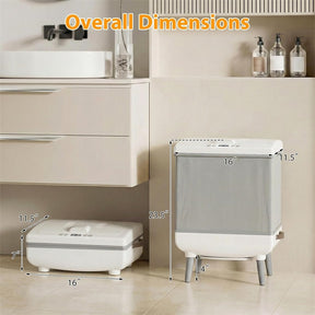 35L Large Towel Warmer Bucket for Bathroom, Foldable Blanket Warmer with Heat/Dry Modes, 24H Timer, Child Lock, Fits 3 Oversized 45"x70" Towels