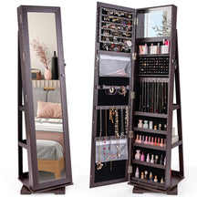 360° Rotating Jewelry Armoire with Higher Full Length Mirror, 3-in-1 Freestanding Lockable Jewelry Cabinet Organizer