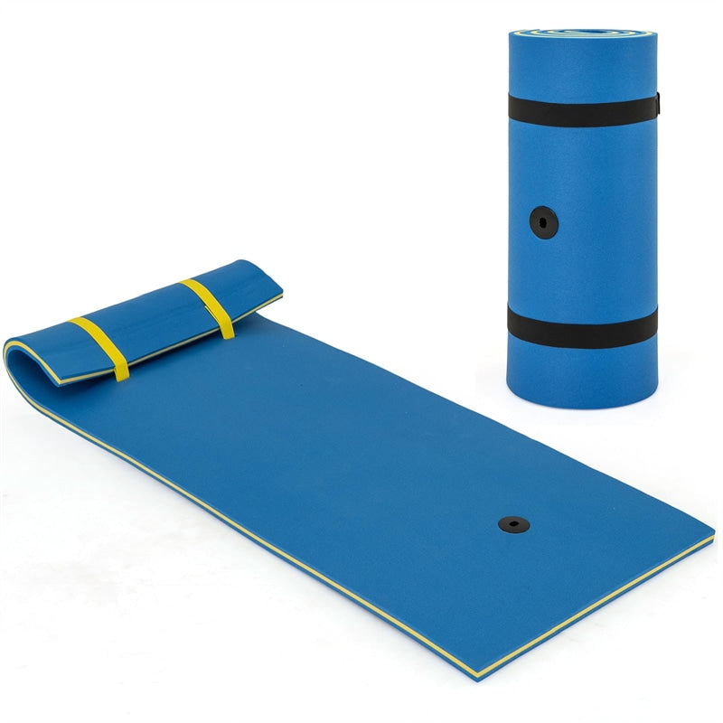 87" x 36" Floating Water Mat Pad, 3-Layer XPE Foam Water Pad/Pool Mat/Lounger Floating Island for River Lake Ocean