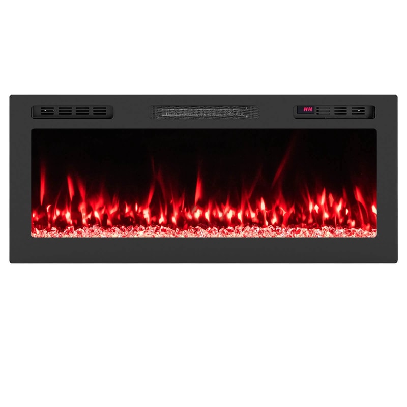 36-68" Smart WiFi Electric Fireplace, Recessed/Wall Mounted Fireplace Heater, 12 Flame & Ember Bed Colors, Alexa/Google Assistant, 12H Timer