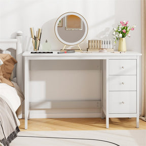Computer Desk with 3 Storage Drawers, 48" Modern Home Office Desk with Spacious Desktop, Compact Study Writing Desk Workstation for Bedroom