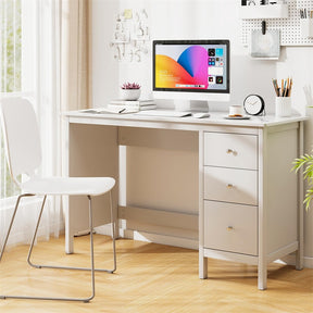 Computer Desk with 3 Storage Drawers, 48" Modern Home Office Desk with Spacious Desktop, Compact Study Writing Desk Workstation for Bedroom