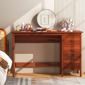 Computer Desk with 3 Storage Drawers, 48" Modern Home Office Desk with Spacious Desktop, Compact Study Writing Desk Workstation for Bedroom