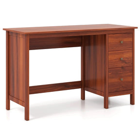 Computer Desk with 3 Storage Drawers, 48" Modern Home Office Desk with Spacious Desktop, Compact Study Writing Desk Workstation for Bedroom