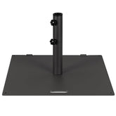 50 LBS Heavy Duty Patio Umbrella Base Stand, 24" Square Steel Outdoor Umbrella Weight with Wheels & 2 Tightening Knobs for Garden Deck Poolside