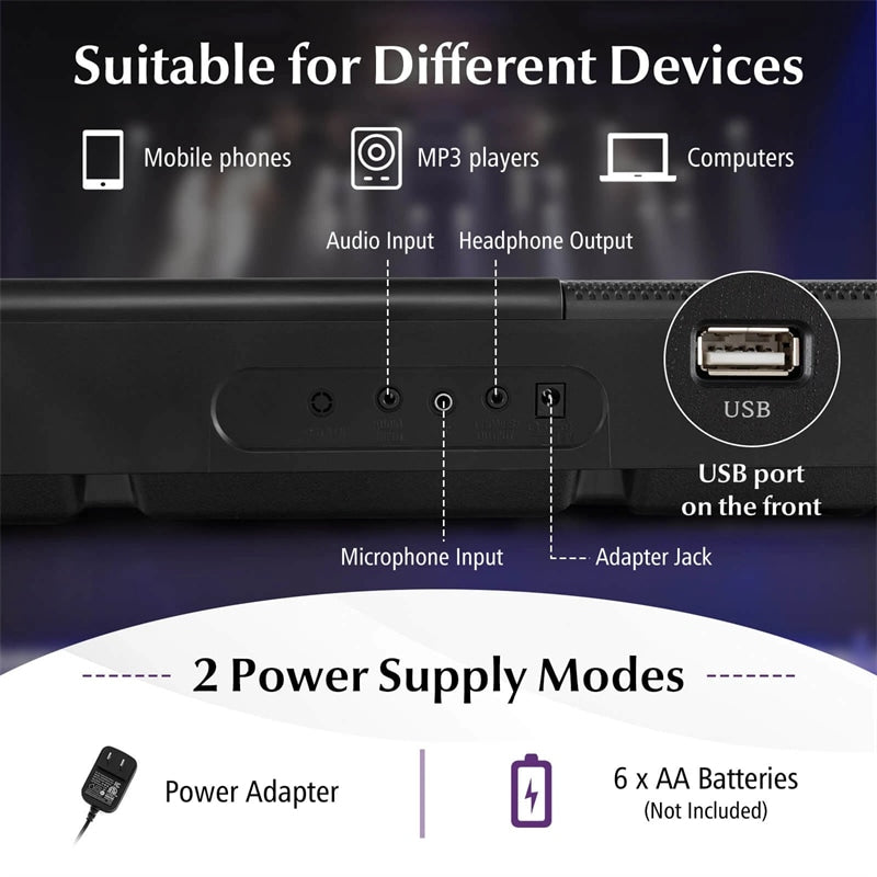 61-Key Lighted Electric Piano Keyboard for Beginners with Adjustable Stand & Folding Stool, Headphones, Microphone, 3 Teaching Modes