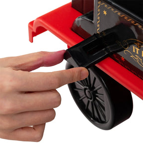 6V 2-Seater Ride On Train with Detachable Carriage, Under-Seat Storage, Whistle & Flashing LED Lights, Trackless Electric Ride On Toy for Kids